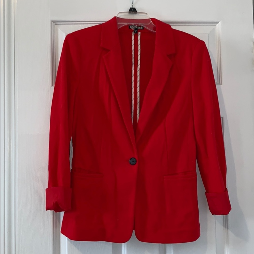 Red express blazer